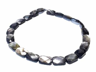 Perlmutt Schwarzperlmutt facettiert Stretch Armband Längen Wahl