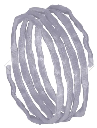 Seidenband Habotai hellgrau100 cm