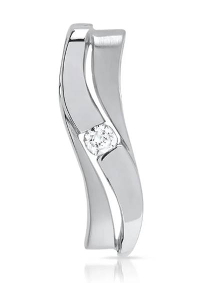 Silberanhänger 925 mit Zirkonia rhodoniert