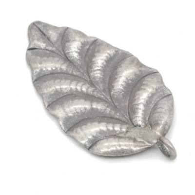 Silberanhänger Kettenanhänger Blatt schwarzsilber