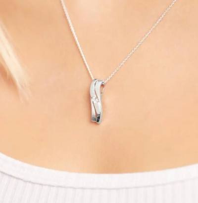 Silberanhänger 925 mit Zirkonia rhodoniert