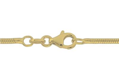 Schlangenkette Sterlingsilber vergoldet 50cm Breite 1,4mm