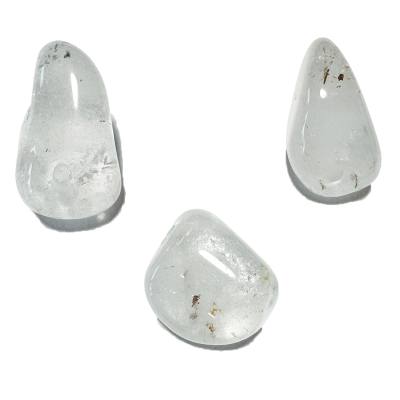 Topas Silbertopas freeform Trommelstein Edelstein Anhänger gebohrt