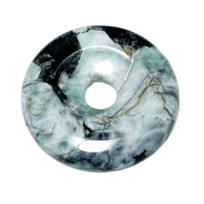 Smaragd grün Edelstein Donut Ketten Anhänger 4 cm Top Qualität