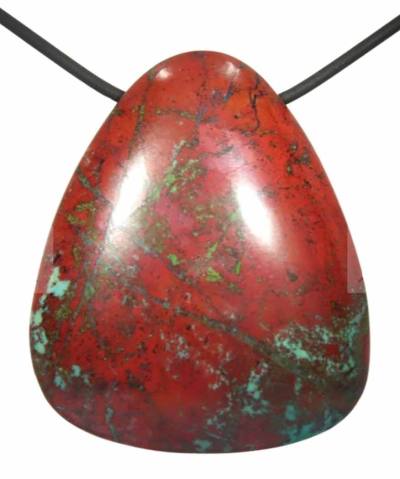 Sonora Sunrise Chrysokoll Cuprit Edelstein Anhänger gebohrt Arizona