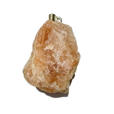 Sonnenstein Kristall Rohstein Edelstein Ketten Silber Anhänger orangerot