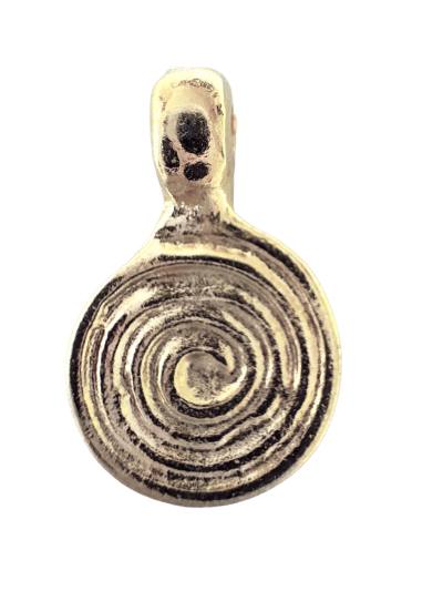 Spiral Ketten Anhänger in Gold getaucht