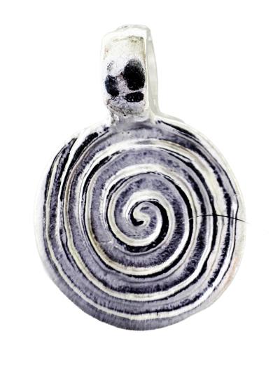 Spiral Ketten Anhänger in Silber getaucht