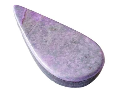 Sugilit violett Edelstein Tropfen Cabochon Kettenanhänger Anhänger quer  gebohrt