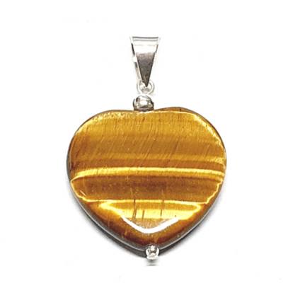 Tigerauge Edelstein Herz Anhänger Kettenanhänger braun