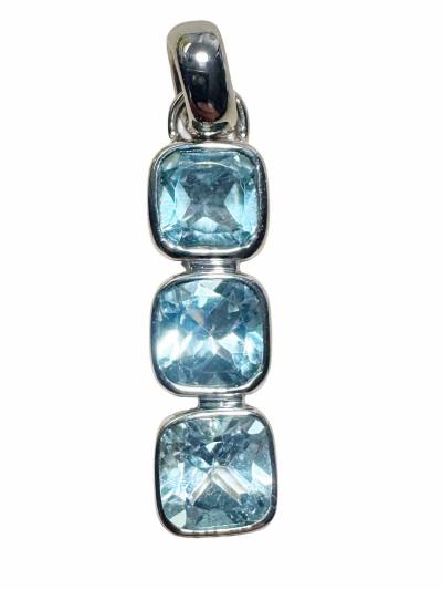 Topas blau Edelstein Designeranhänger Kettenanhänger