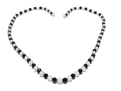 Topas weiß Blaufluss Edelstein Designer Kette Längenwahl