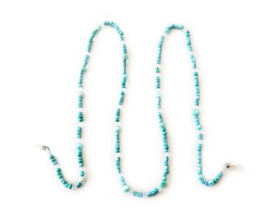 Edelstein Brillenkette türkis grün mint Perle Süßwasserperle Brillenband