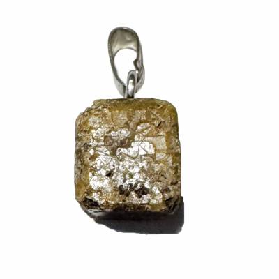 Vesuvian (Idokras) Würfel Edelstein Anhänger Echtsilberöse