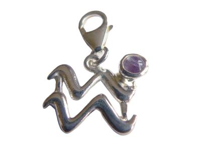 WASSERMANN Fluorit Charm Anhänger 925er Echtsilber