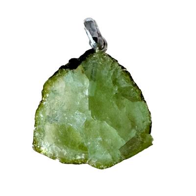 Wassermelonenturmalin Turmalin Edelstein Silberanhänger
