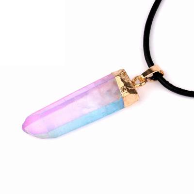 Aqua Angel Aura Stab Anhänger vergoldet rhodoniert Regenbogenfarben