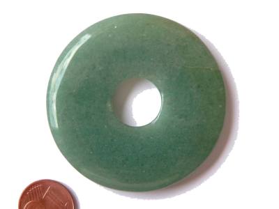 Aventurin Edelstein Donut Ketten Anhänger 5 cm