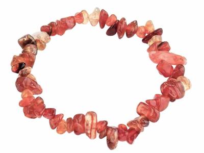 Karneol Carneol Edelstein orangerot Stretch Splitter Armband