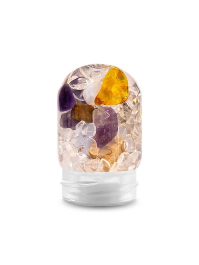 ViA | PRANA BLACK Amethyst - Versteinertes Holz - Chalcedon - Bernstein - Bergkristall