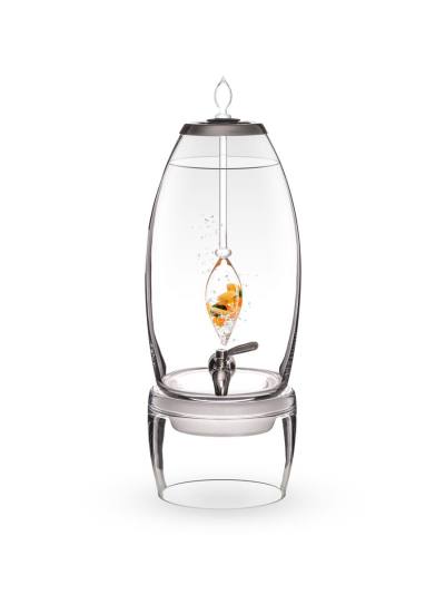 Wasserspender grande | GLÜCKSMOMENTE Jade (Nephrit) - Karneol - Orangencalcit - Bergkristall