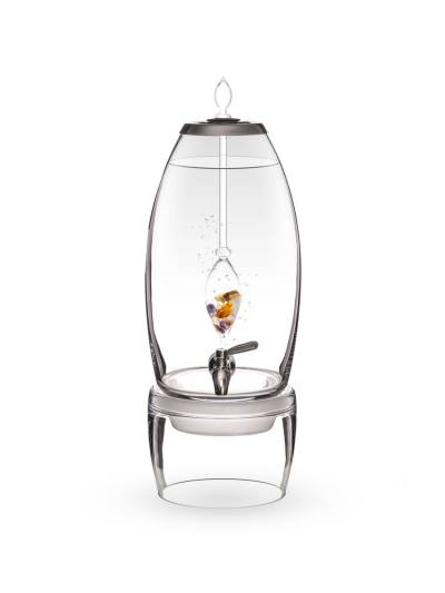 Wasserspender Grande | PRANA Amethyst - Chalcedon - versteinertes Holz - Bernstein - Bergkristall