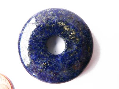 Lapislazuli Edelstein Donut Ketten Anhänger Top Qualität