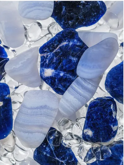 Edelsteinstab Phiole | BALANCE Sodalith Chalcedon Bergkristall