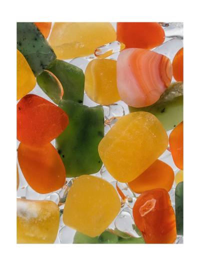 Wasserspender grande | GLÜCKSMOMENTE Jade (Nephrit) - Karneol - Orangencalcit - Bergkristall