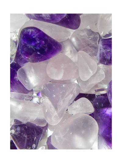 Trinkflasche ViA | WELLNESS Amethyst - Rosenquarz - Bergkristall