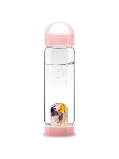ViA | PRANA ROSE Amethyst - Versteinertes Holz - Chalcedon - Bernstein - Bergkristall