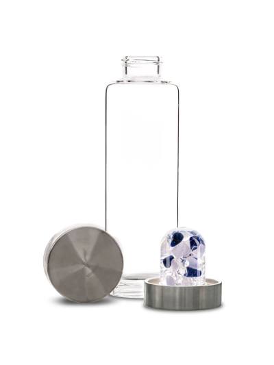 VitaJuwel Trinkflasche ViA | BALANCE Sodalith - Chalcedon - Bergkristall
