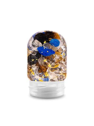 Karaffe SANA Premium | HERO 24k Gold · Tigerauge · Lapislazuli · Rutilquarz · Schwarzer Turmalin · Bergkristall