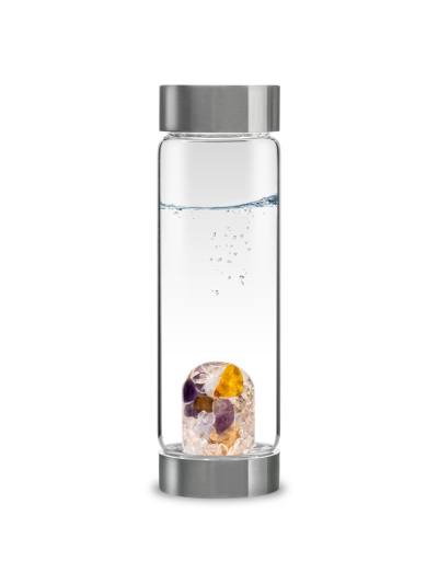 ViA | PRANA BLACK Amethyst - Versteinertes Holz - Chalcedon - Bernstein - Bergkristall
