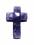 Amethyst Edelstein Kreuz Anhänger gewölbt gebohrt lila violett
