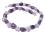 Amethyst violett Duo Natur Edelsteinkette Rohsteine hell Trommelsteine
