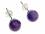 Amethyst Edelstein Kugel Ohrstecker Echtsilber