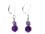 Amethyst Edelstein Ohrringe Ohrhänger facettiert mit Tibetsilber Blümchen  925er Echtsilber oder Chirurgenstahl.