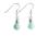 Aquamarin Edelstein Ohrringe mit versilberter gebürsteter Perle 925er Echtsilber oder Chirurgenstahl