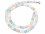 Beryll Morganit Aquamarin Heliodor Edelstein Button Halskette Kette Steinkette