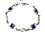 Lapislazuli platiniert hochglanzbestrahlt 925er Silber Armband