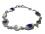 Lapislazuli platiniert hochglanzbestrahlt 925er Silber Armband