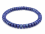 Lapislazuli blau Heilstein Scheiben Button Stretch Armband