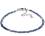 Saphir Safir dunkelblau facettiert Edelstein Kugel Armband Sterlingsilber