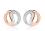 Echtsilber Ohrstecker bicolor rosegold Silber Zirkonia