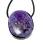 Sugilit oval violett Cabochon Heilstein Kettenanhänger Anhänger quer gebohrt