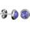 Tansanit blau Cabochon Edelstein Ohrstecker Ohrringe Echtsilber