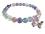 WASSERMANN: Fluorit Regenbogenfluorit facettiert Edelstein Armband mit Wassermann Charm