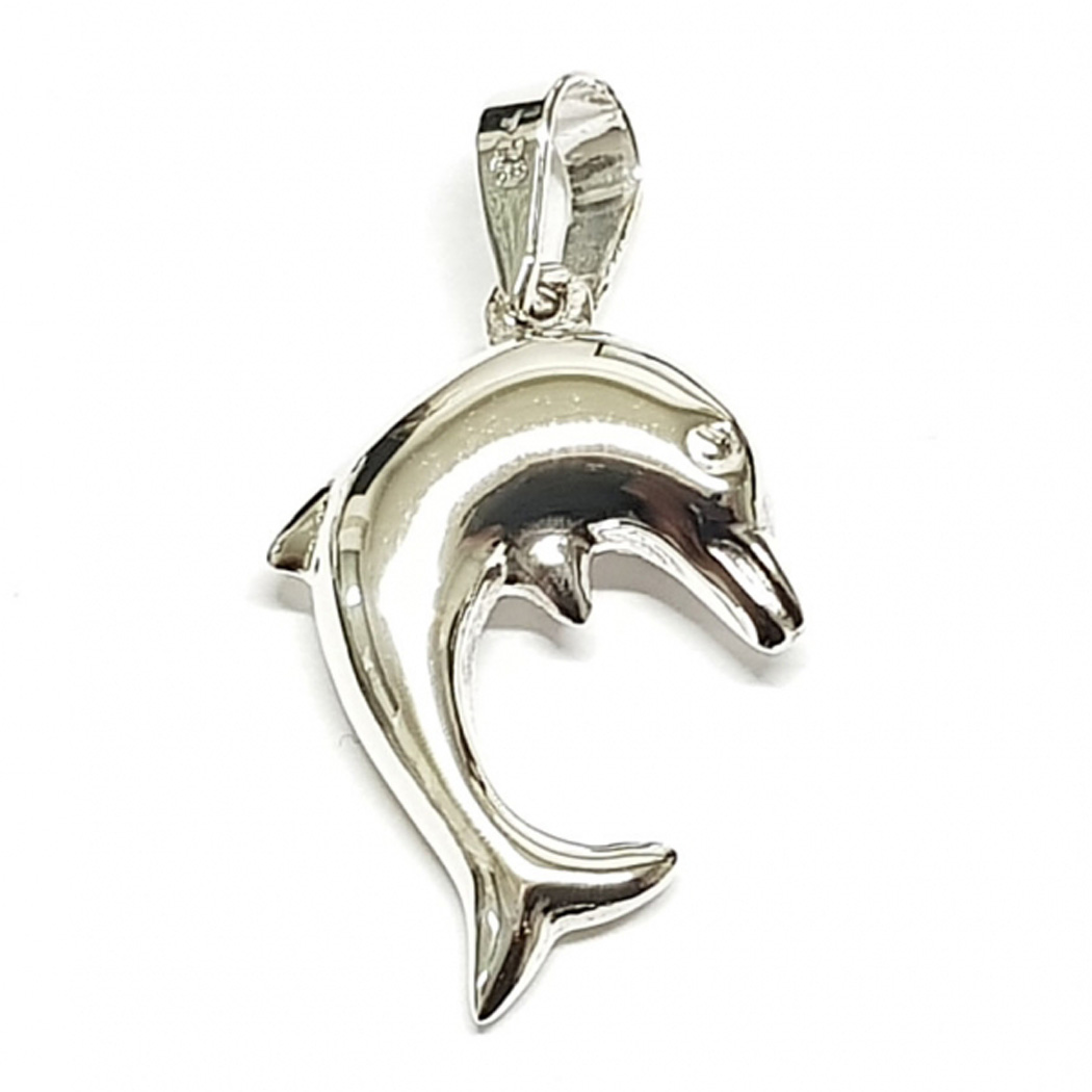 Delphin Delfin Anhänger Charms 16x9x2mm Altsilber 5 Stück C132