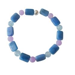 Sommertyp Farben Edelsteinarmband Aquamarin Achat blau Jade lila